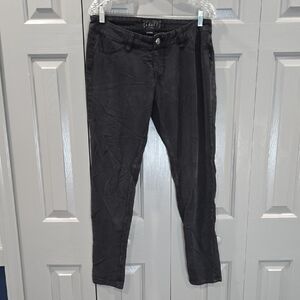 TRIPP NYC BLACK DISTRESSED FADED BLACK JEGGINGS